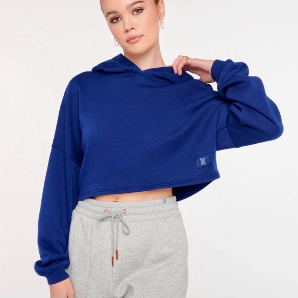Savage X Fenty ‘Xssential Cropped Hoodie’ in “Royal Boss Blue” / Navy Size 1X